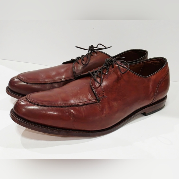 Allen Edmonds LASALLE Brown Leather Dress Derby Split Chili Lace Men 12 D Used - Picture 5 of 16